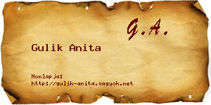 Gulik Anita névjegykártya