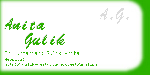 anita gulik business card